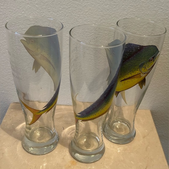 3 Conch Beer glasses. 8.25” - Picture 5 of 9